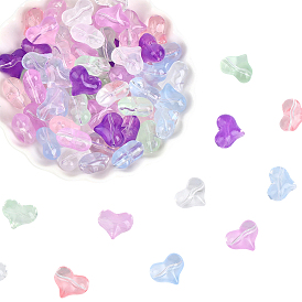80 прозрачные стеклянные бусины, сердце