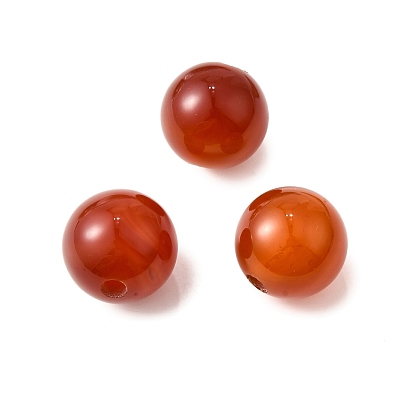 Натуральный красный агат бисера, окрашенная и подогревом, круглые