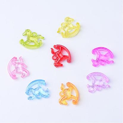 Прозрачные акриловые подвески, игрушечный конь-качалка