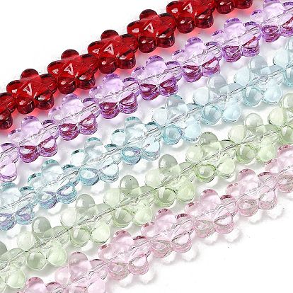 Прозрачные стеклянные бусины, цветка сливы