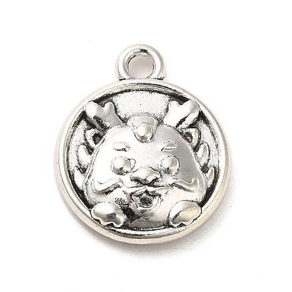 Tibetischer stil Aluminium Anhänger & Charms, cadmiumfrei und bleifrei, Drachen