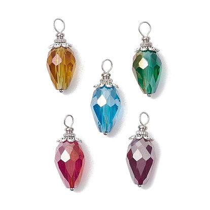 Подвески гальванизируйте стекла, слезинки, Сплав с поиска, граненые