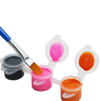 Пластиковые краски горшки полоски, горшки мини-пустые стаканчики для краски с крышками, для художественных промыслов акварельный пигмент