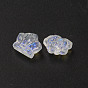 Electroplate Transparent Glass Beads, AB Color Half Plated, Crown