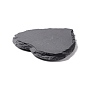 Коврик из натурального черного камня, подставка с неровным краем, с губкой, разнообразные
