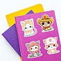 100Pcs Cat Shape PVC Waterproof Self-adhesive Cartoon Stickers, for Suitcase, Skateboard, Refrigerator, Helmet, Mobile Phone Shell