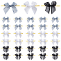 90Pcs 3 Colors Organdy Packaging Ribbon Bows, Gift Pull Bows, with Iron Wire Twist Ties, for Candy Party Decoration