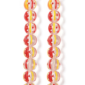 Прозрачные стеклянные эмалевые бусины, бусины ручной работы, круглые