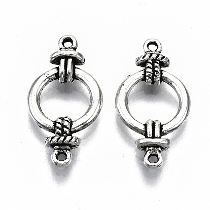 Tibetan Style Alloy Links Connectors, Ring, Cadmium Free & Lead Free