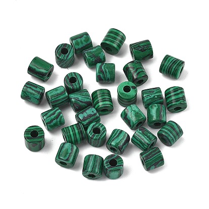 Синтетические малахит бусины, колонка