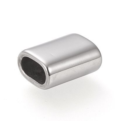 304 charmes de glissière en acier inoxydable, placage ionique (ip), ovale