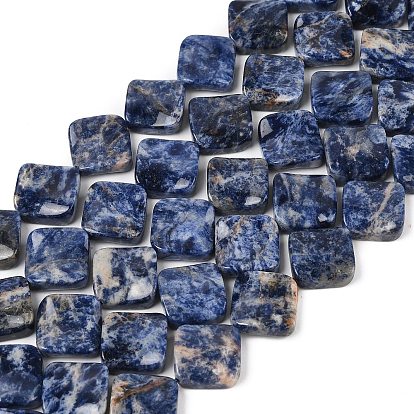 Натуральное синее пятно нитки из бисера яшмы, витую ромб