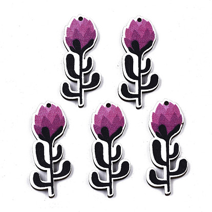 Bedruckte Linde Anhänger, Blume