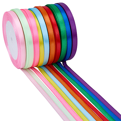 10 рулоны 10 цвета полиэфирной ленты, для упаковки подарков