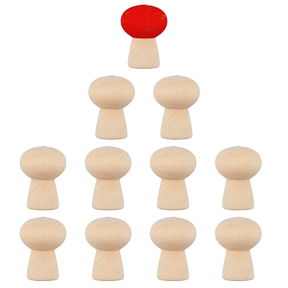 Wooden Mushroom Children Toys, DIY Accessories