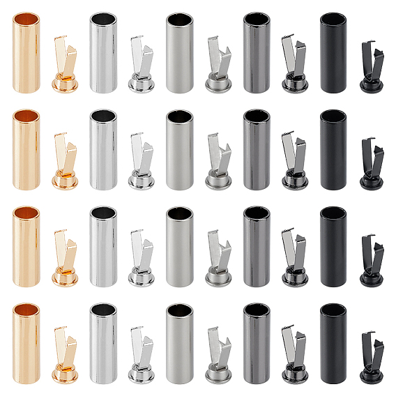 20 наборы 5 цвета сплава наконечники для шнурков, шнурки на голове, колонка