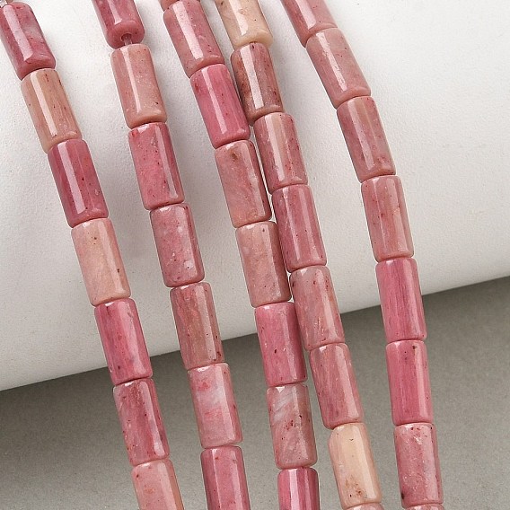 Rhodonite naturelles brins de perles, colonne