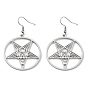 304 Stainless Steel Ring with Star Dangle Earrings for Women