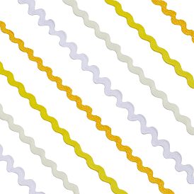 4 пряди 4 цвета полиэстер волна изгиб бахрома отделка, лента для шитья, для тканевого платья своими руками изготовление украшения