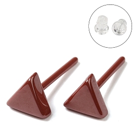 Hypoallergenic Bioceramics Zirconia Ceramic Stud Earrings, No Fading and Nickel Free, Triangle