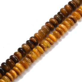 Природных тигровый глаз бисер нитей, рондель