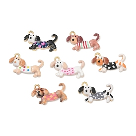 Окрашенного распылением эмали сплава подвески, подвески в форме собаки, стойки покрытие, золотые