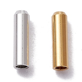 Brass Cord Ends, End Caps, Long-Lasting Plated, Column
