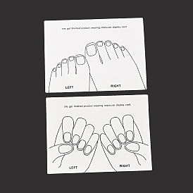 Бумажные карточки для маникюра, карта для ног/рук модельная доска для дизайна ногтей цветная карта, diy инструменты для отображения диаграммы дизайна ногтей, схема рука/нога