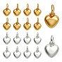 20 шт. 2 цвета стойки, латунные подвески, сердце прелести, с прыжковых колец, долговечный, без свинца и без кадмия