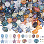 730Pcs 24 Styles Ocean Theme Electroplate Glass & Glass Seed Beads Findings Kits