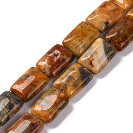 Natural Crazy Agate Beads Strands, Rectangle