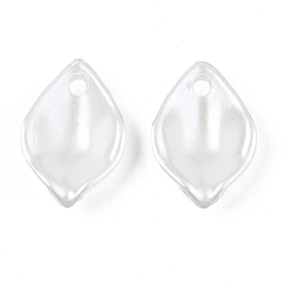 Acrylic Imitation Pearl Pendants, Petal