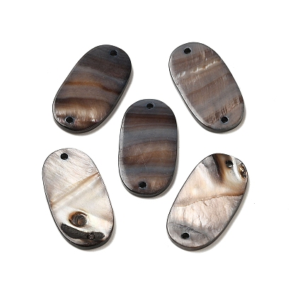 Natural Freshwater Shell Links, Dyed, Oval