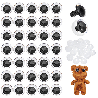 72шт. пластиковые глазки для поделок, безопасные глазки для куклы, круглые