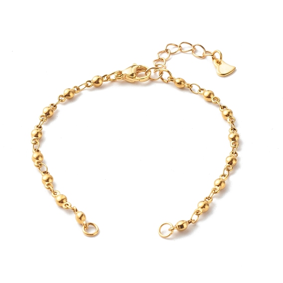 Bracelet Making Accessories, with Soldered Brass Curb Chain, 304 Stainless Steel Bar Link Chain, Lobster Claw Clasps, Charms & Jump Rings