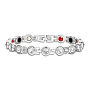 SHEGRACE Stainless Steel Watch Band Bracelets, with Grade AAA Cubic Zirconia