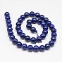 Dyed Round Natural Lapis Lazuli Beads Strands