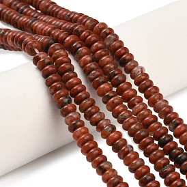 Натуральный красный кунжут яшма бисер пряди, рондель