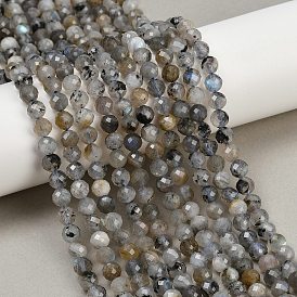 Природные лабрадорита бисер нитей, круглые, граненые