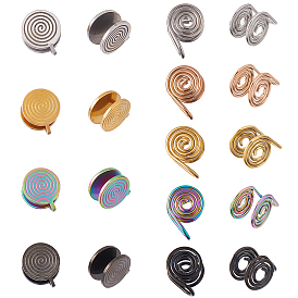 18 шт. 9 стили 304 серьги-манжеты из нержавеющей стали