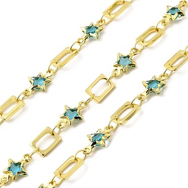 Латунные звездчатые цепи, со стеклом, пайки, с катушкой