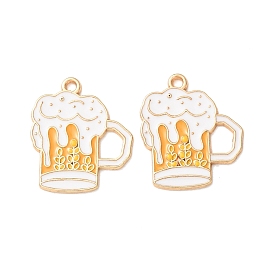 Colgantes de la aleación del esmalte, encantos de cerveza, dorado