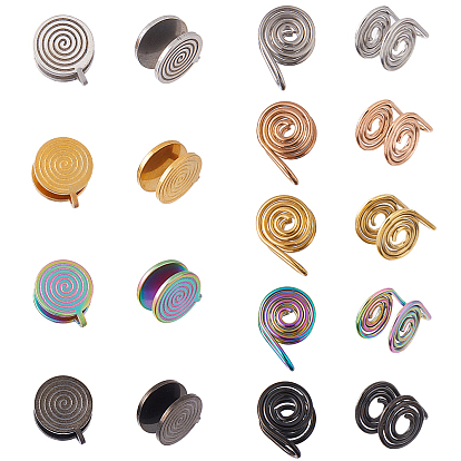 18 шт. 9 стили 304 серьги-манжеты из нержавеющей стали