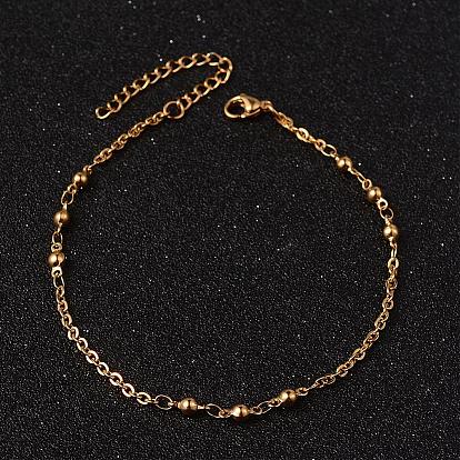 304 maillons en acier inoxydable bracelets, avec fermoir pince de homard, 8-5/8 pouces (220 mm), 2mm