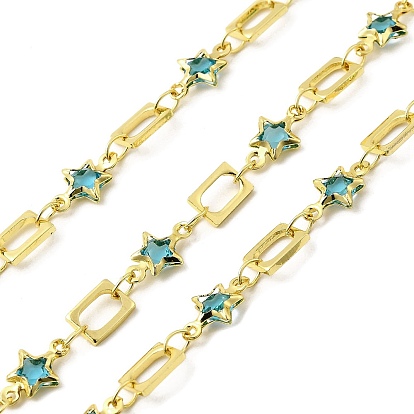 Латунные звездчатые цепи, со стеклом, пайки, с катушкой