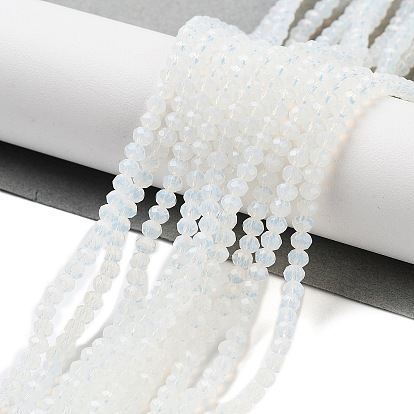 Стеклянные бусины, граненые, рондель