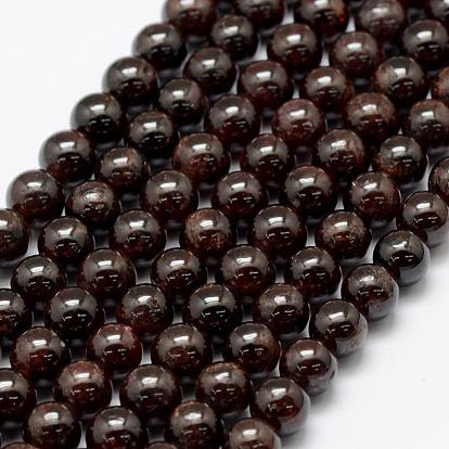 Natural Garnet Beads Strands, Round