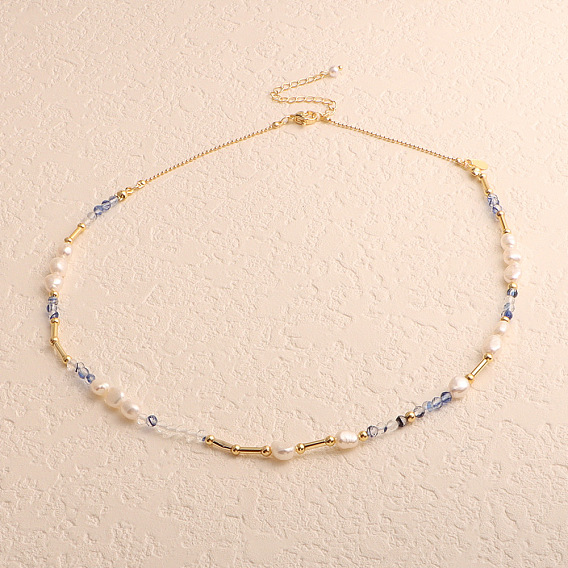 Натуральные пресноводные жемчужные самородки и стеклянные бусины для женщин, золотые