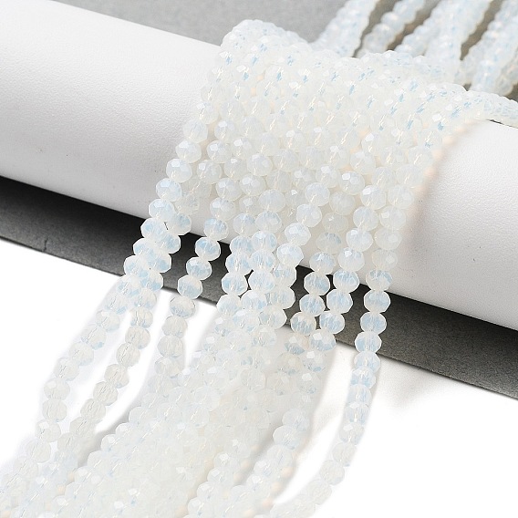 Стеклянные бусины, граненые, рондель