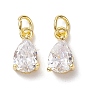 Латунные микропаве прозрачные подвески с фианитом, с целью перехода в кольце, слезинки